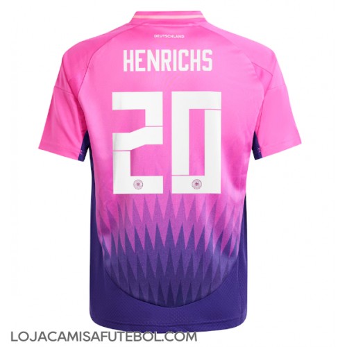 Camisa de Futebol Alemanha Benjamin Henrichs #20 Equipamento Secundário Europeu 2024 Manga Curta